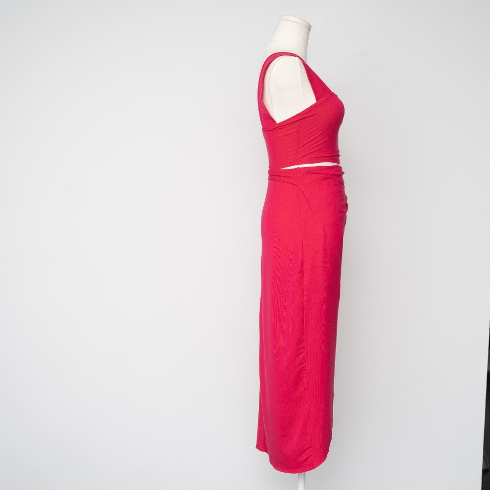Reformation - Knit Rika Two-Piece Crop Top & Wrap Skirt Set - Picture 3 of 11